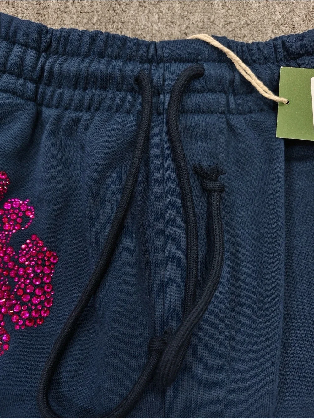 Denim Tears Navy Swarovski-Embellished Jean Shorts